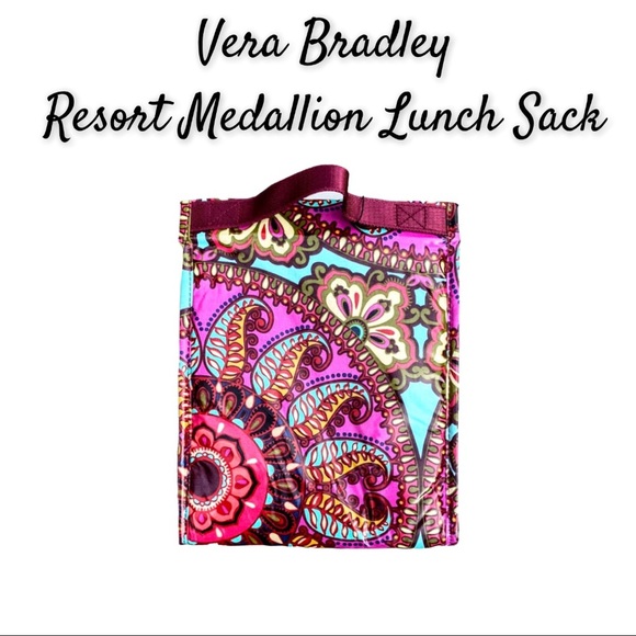 NWT Vera Bradley Resort Medallion Lunch Sack - Picture 1 of 8